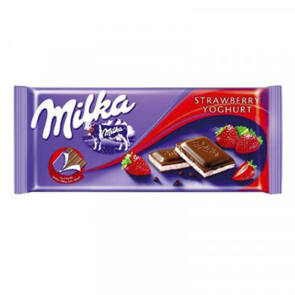 MILKA TABLET ÇİLEK - YOĞURT 22*100GR MILKA TABLET ÇİLEK - YOĞURT 22*100GR