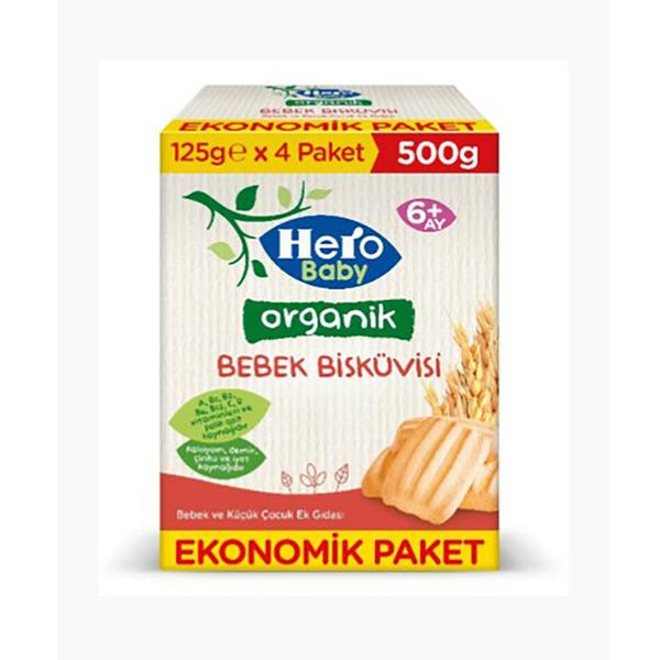 HERO BABY  ORG BEBE BİSKUVİ 500Gx6