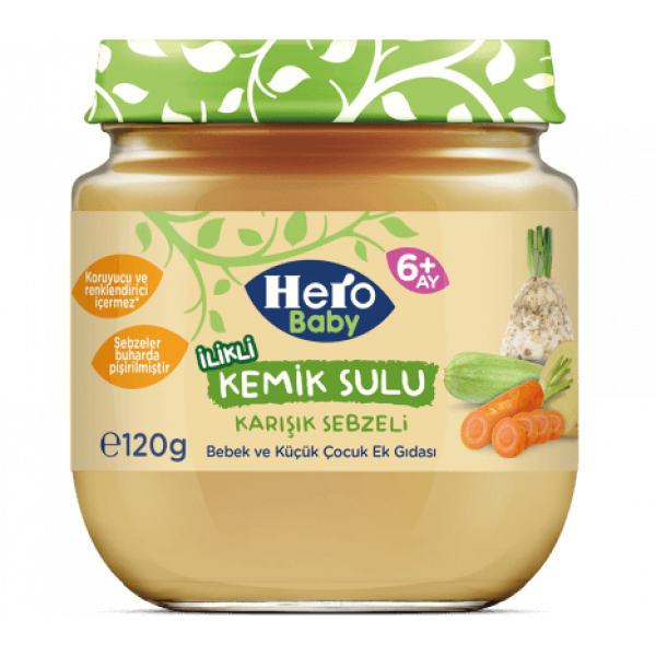 HERO BABY KEMİK SULU KAR.SEBZ.120GRx6