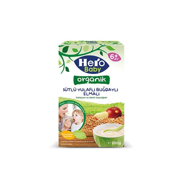 HERO BABY ORG.BUĞDAY.YULAF ELMALI 200Gx6