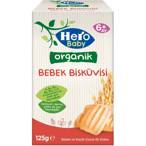 HERO BABY ORG BEBE BİSKKÜVİ 125Gx6