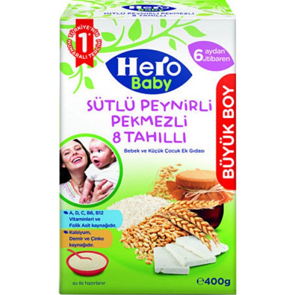 HERO BABY SÜTLÜ 8 TAH.PEYN.PEKM.200Gx12