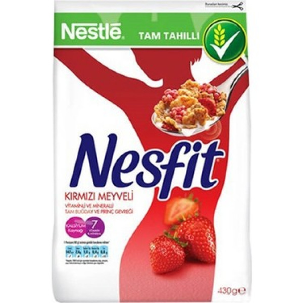NESFİT KIRMIZI MEYVELİ MISIR GEVREĞİ 12x400g