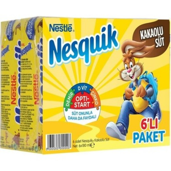 NESQUIK KAKAOLU SÜT 6'LI MP 4(6x180ml)